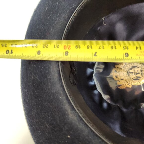 German Adalbert Breiter Black Trilby Felt Hat Stitched Cord Munchen - Picture 10 of 10